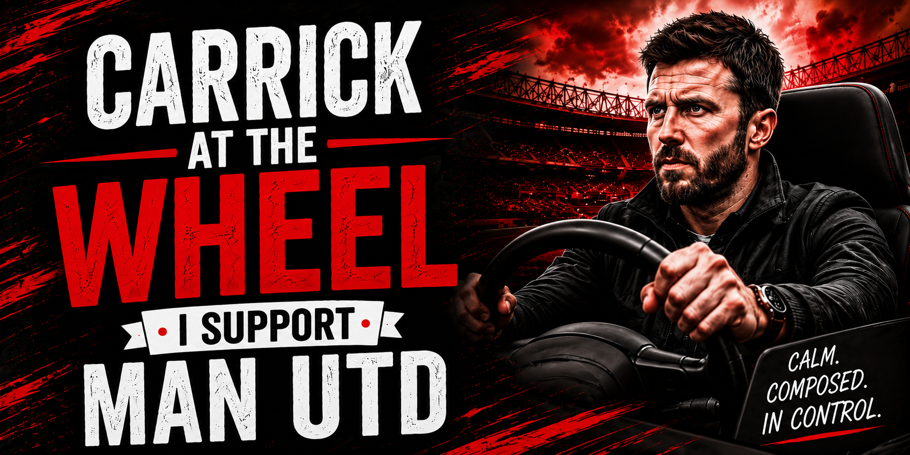 Carrick At The Wheel Printed Man Utd Mug