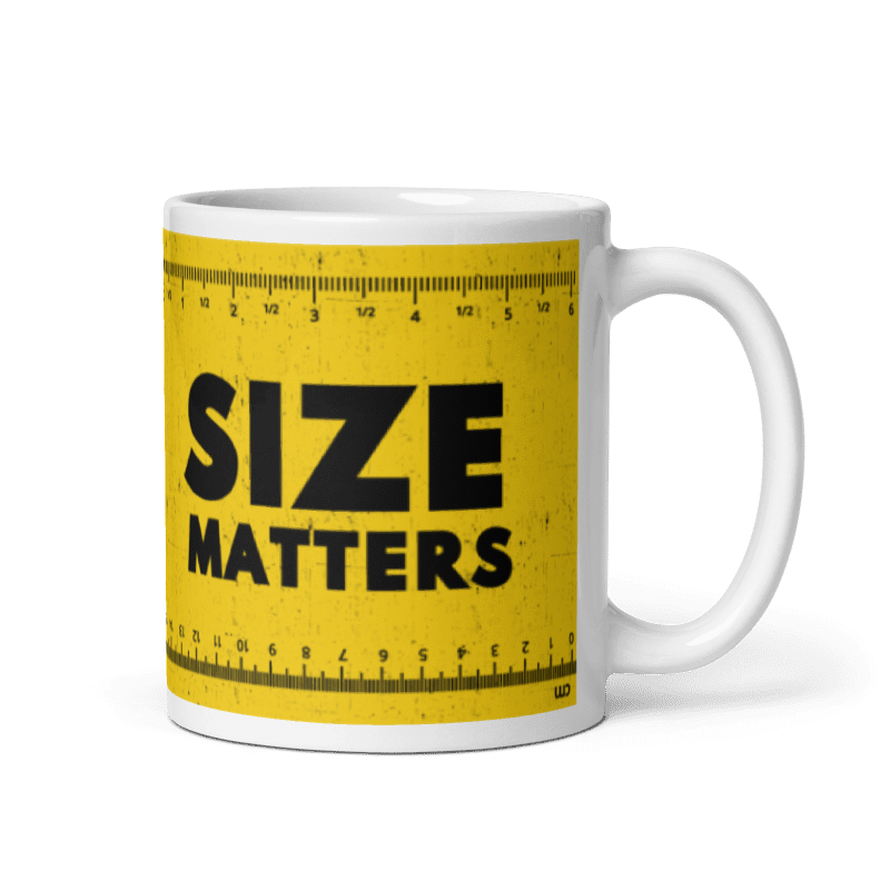 Size Matters Tape Measure Funny 11oz Mug