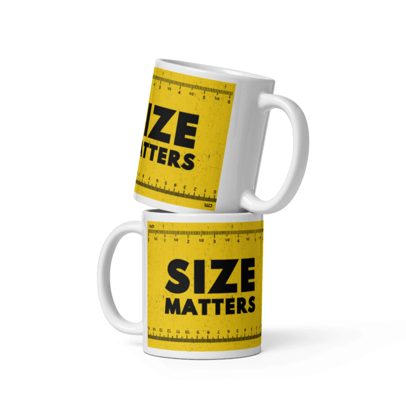Size Matters Tape Measure Funny 11oz Mug