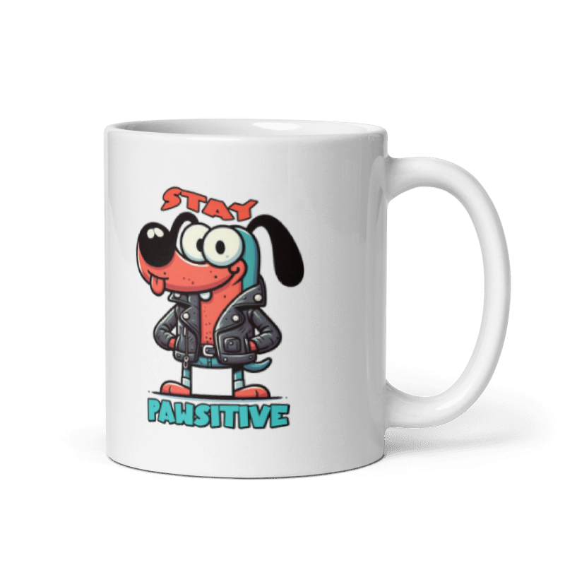 Stay Pawsitive Funny 11oz Mug
