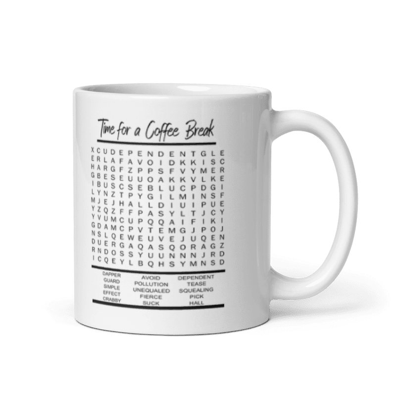 Time For A Coffee Break Word Search 11oz Mug