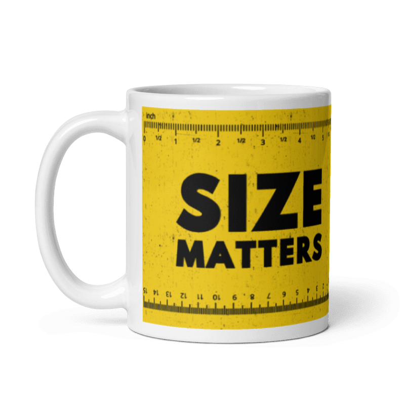 Size Matters Tape Measure Funny 11oz Mug