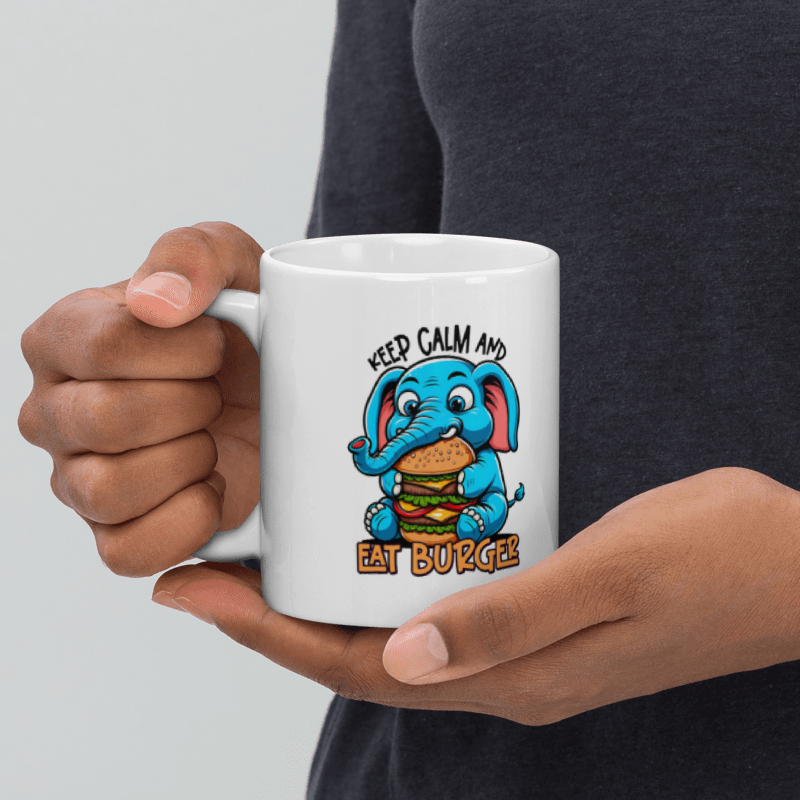 Keep Calm And Eat Burger Funny 11oz Mug