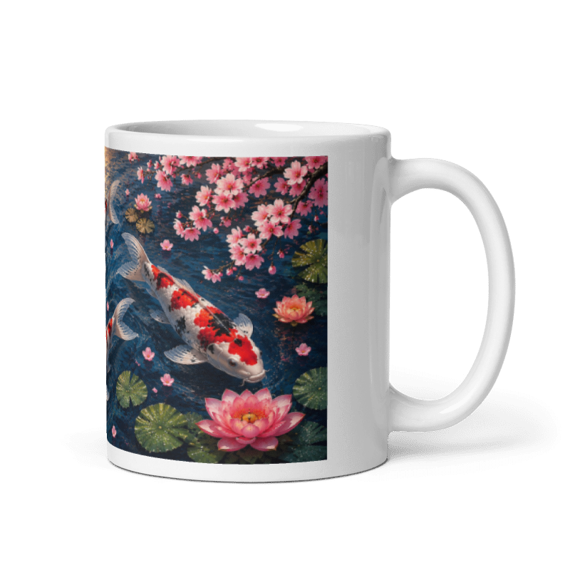 Koi Carp Pond Design Sanke Printed Mug