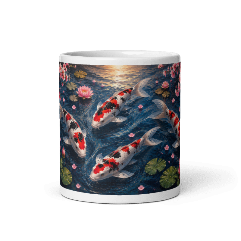 Koi Carp Pond Design Sanke Printed Mug