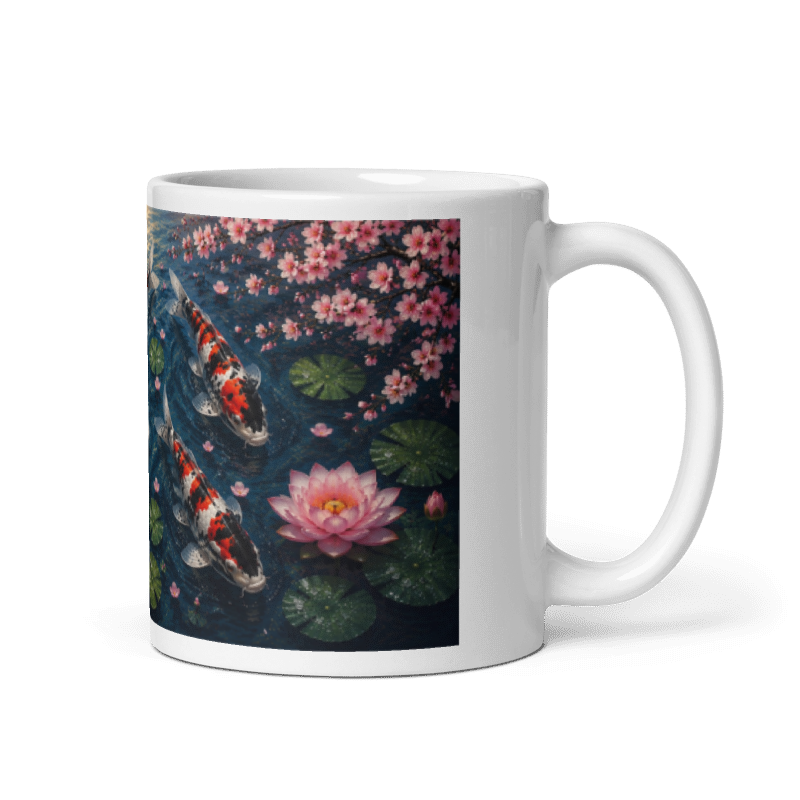 Koi Carp Pond Design Showa Printed Mug