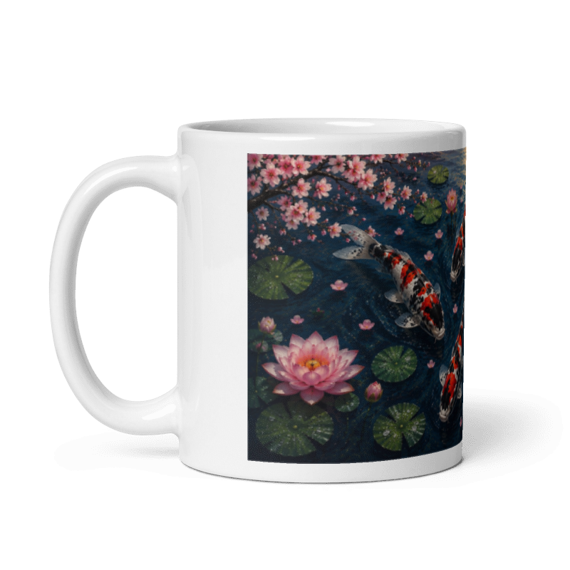 Koi Carp Pond Design Showa Printed Mug