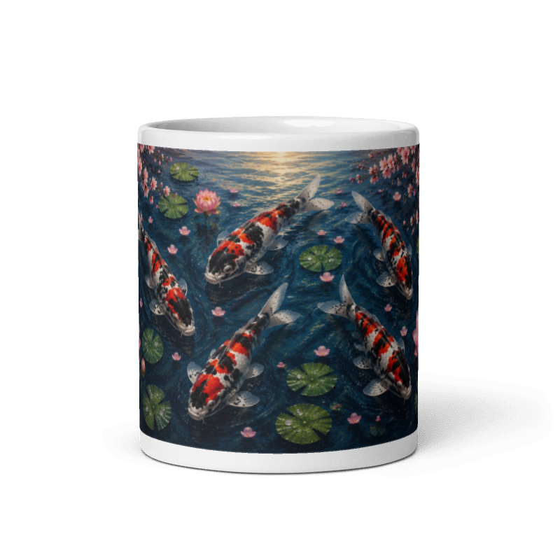 Koi Carp Pond Design Showa Printed Mug