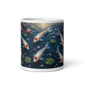 Koi Carp Pond Design Tancho Printed Mug