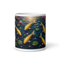 Koi Carp Pond Design Yamabuki Printed Mug