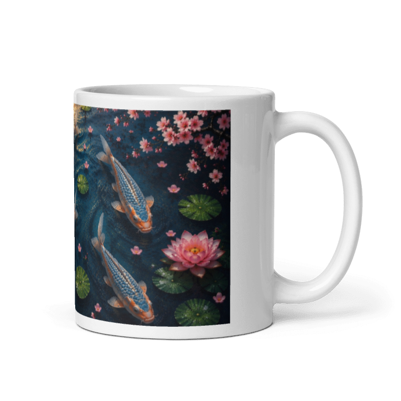 Koi Carp Pond Design Shusui Printed Mug