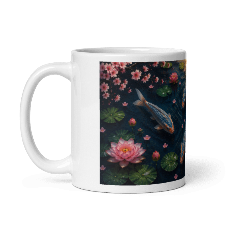 Koi Carp Pond Design Shusui Printed Mug