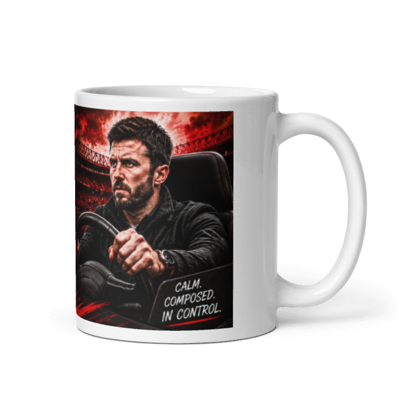 Carrick At The Wheel Printed Man Utd Mug