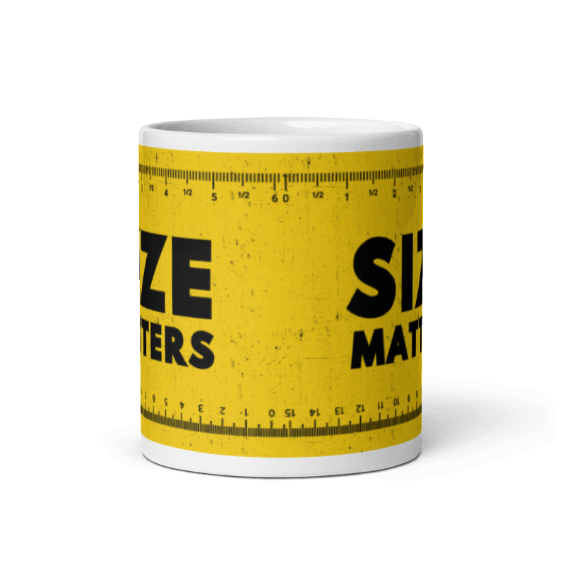 Size Matters Tape Measure Funny 11oz Mug