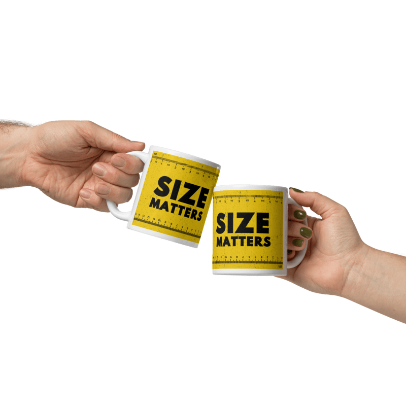 Size Matters Tape Measure Funny 11oz Mug