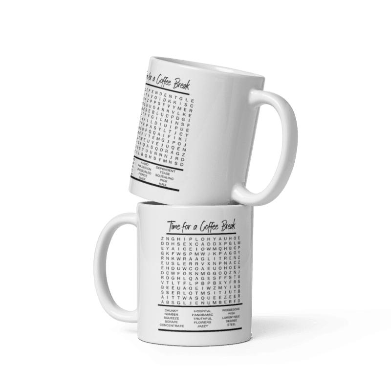 Time For A Coffee Break Word Search 11oz Mug