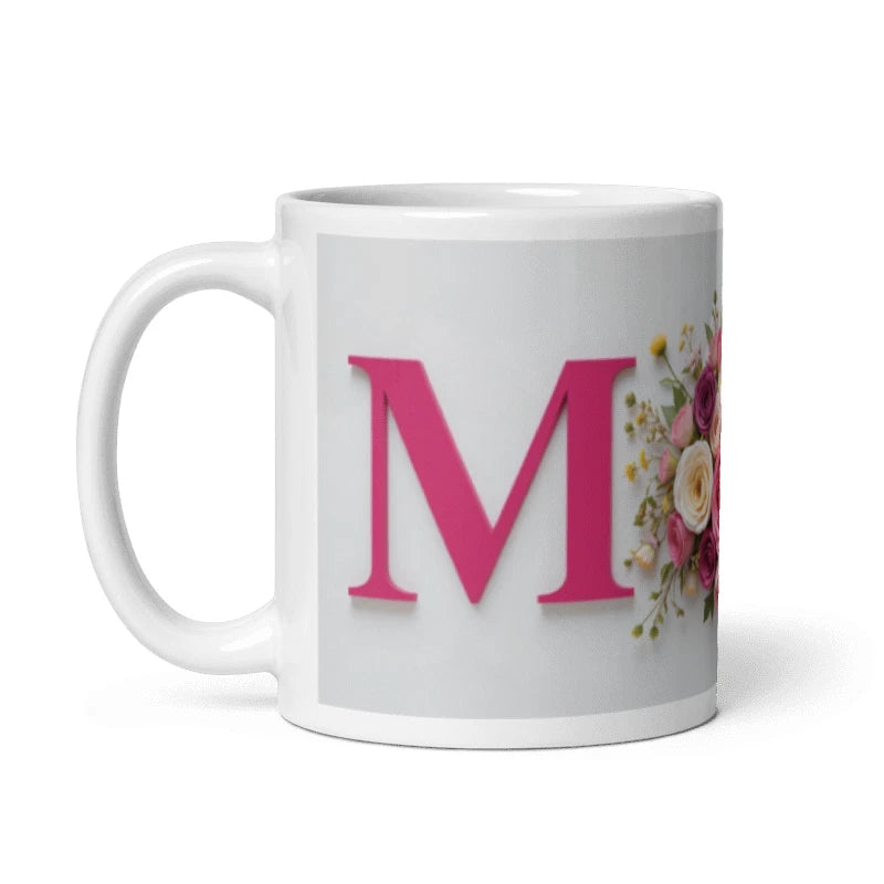 Mum Flower Design Mug 11oz Mug